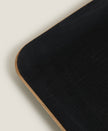 Rectangular Non-Slip Wooden Tray in Black Wood