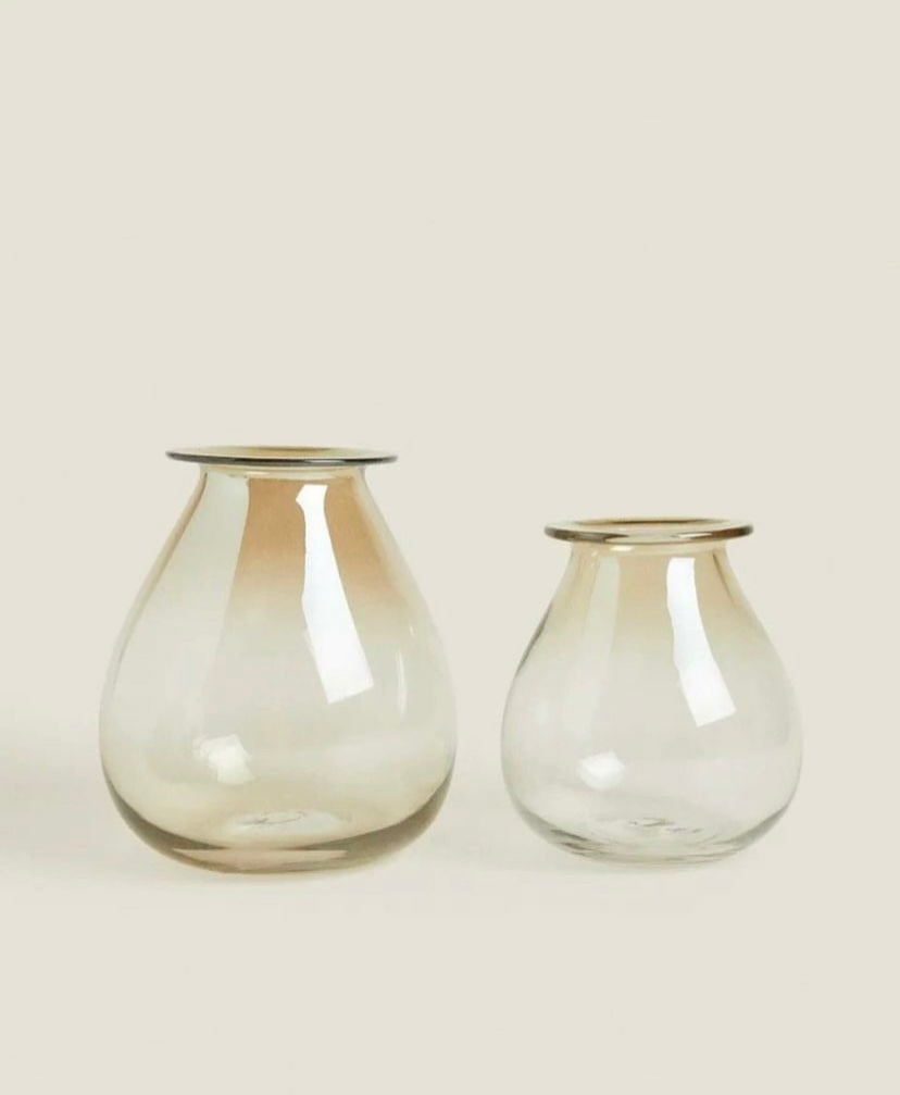 Droplet Smoky Glass Vase (Large)