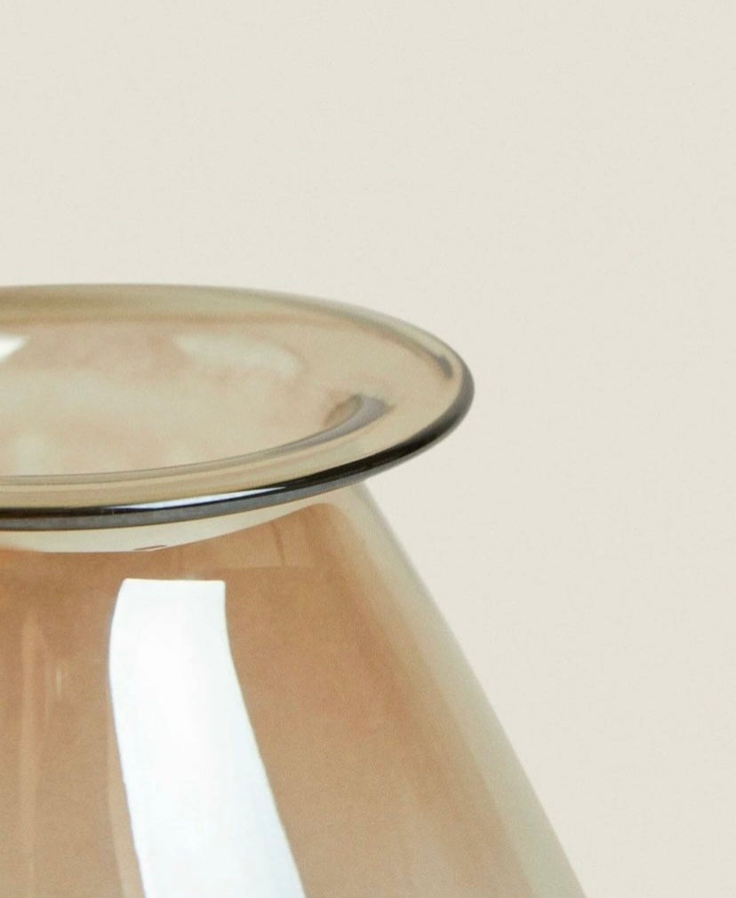 Droplet Smoky Glass Vase (Large)