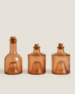 Set of 3 Stackable Glass Cruet with Cork