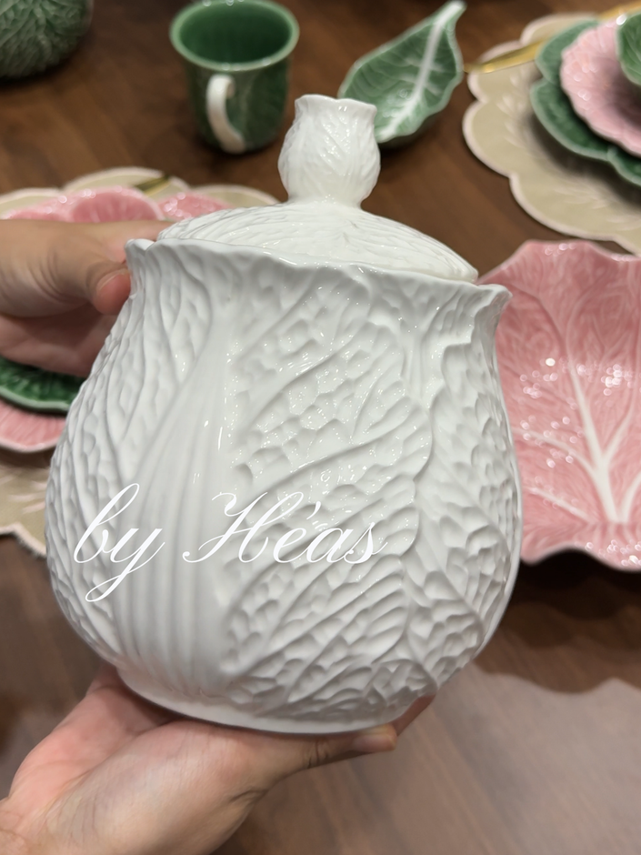 White Cabbage Canister 16cm
