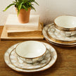 Mocha Dinnerware Set 12 piece Complete Set