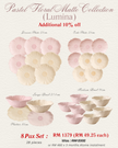 Pastel Floral Dinnerware Matte MIX COLOURS (8 Pax Set – 28 pieces)