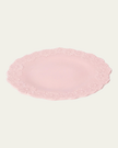 Dinner Plate in Pastel Pink with Embossed Flowers (25cm | Set of 4)