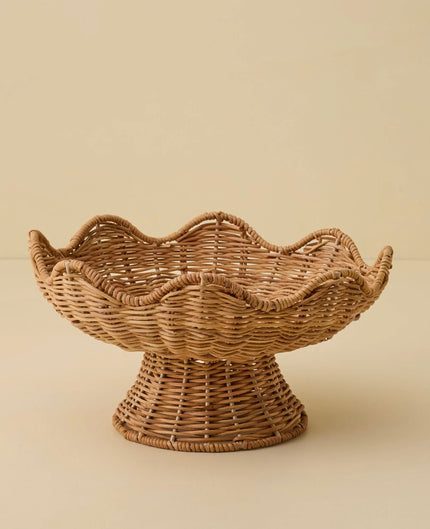 Rattan Scallop Bowl
