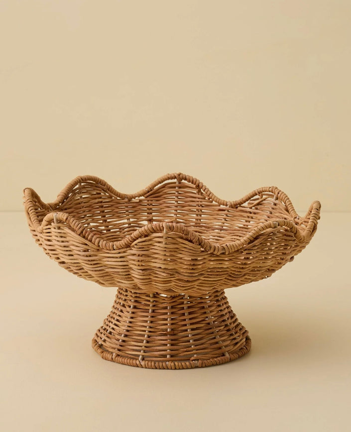 Rattan Scallop Bowl