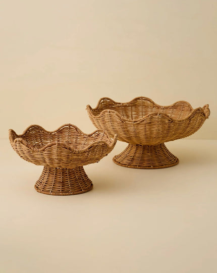 Rattan Scallop Bowl