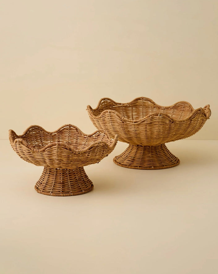 Rattan Scallop Bowl