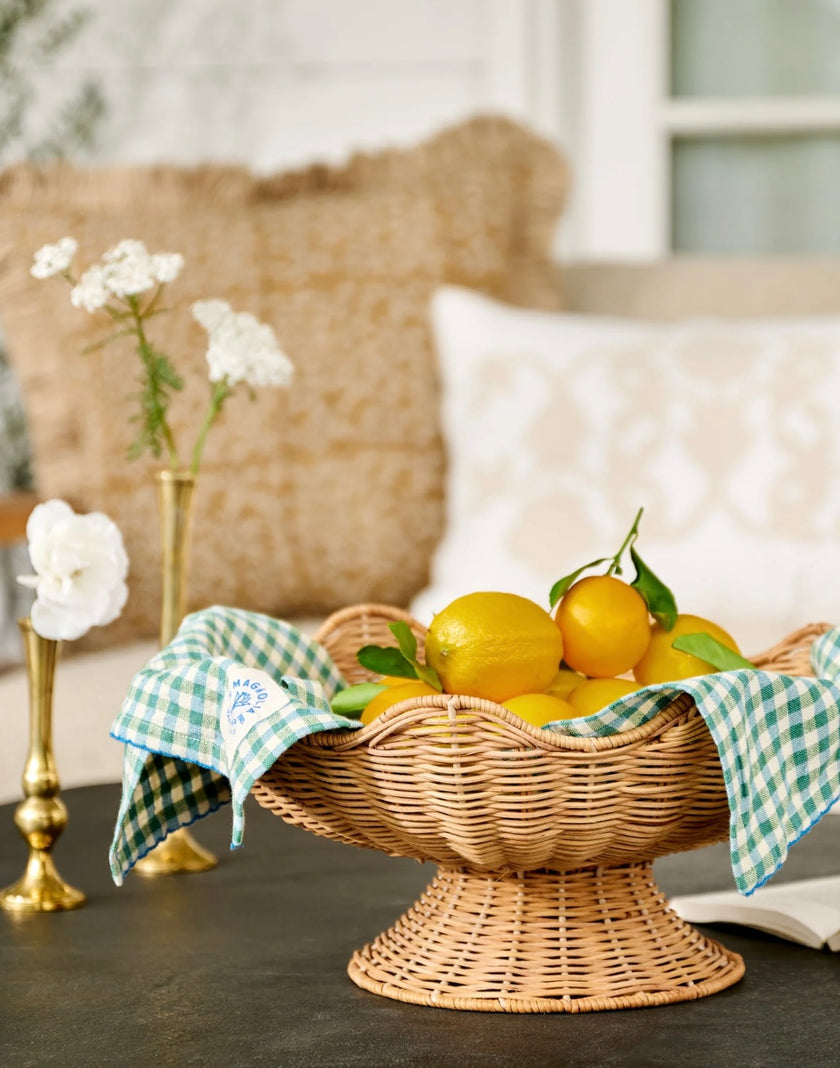 Rattan Scallop Bowl