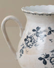 Heirloom Garden Navy Floral Vase with Handles