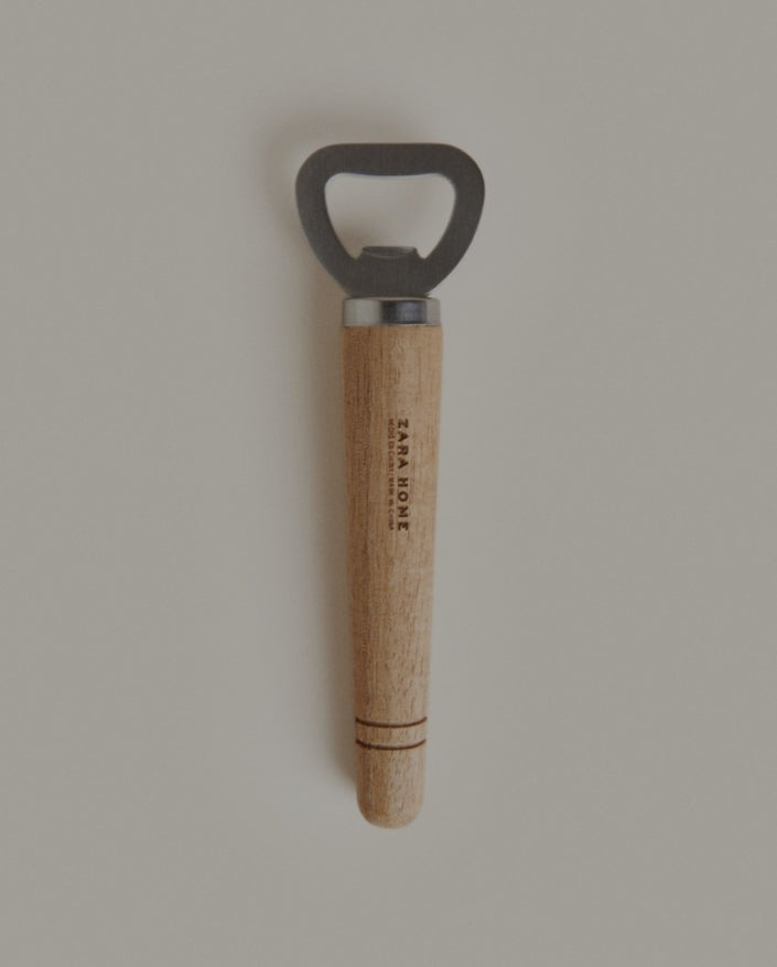 Steel and Acacia Wood Bottle Opener