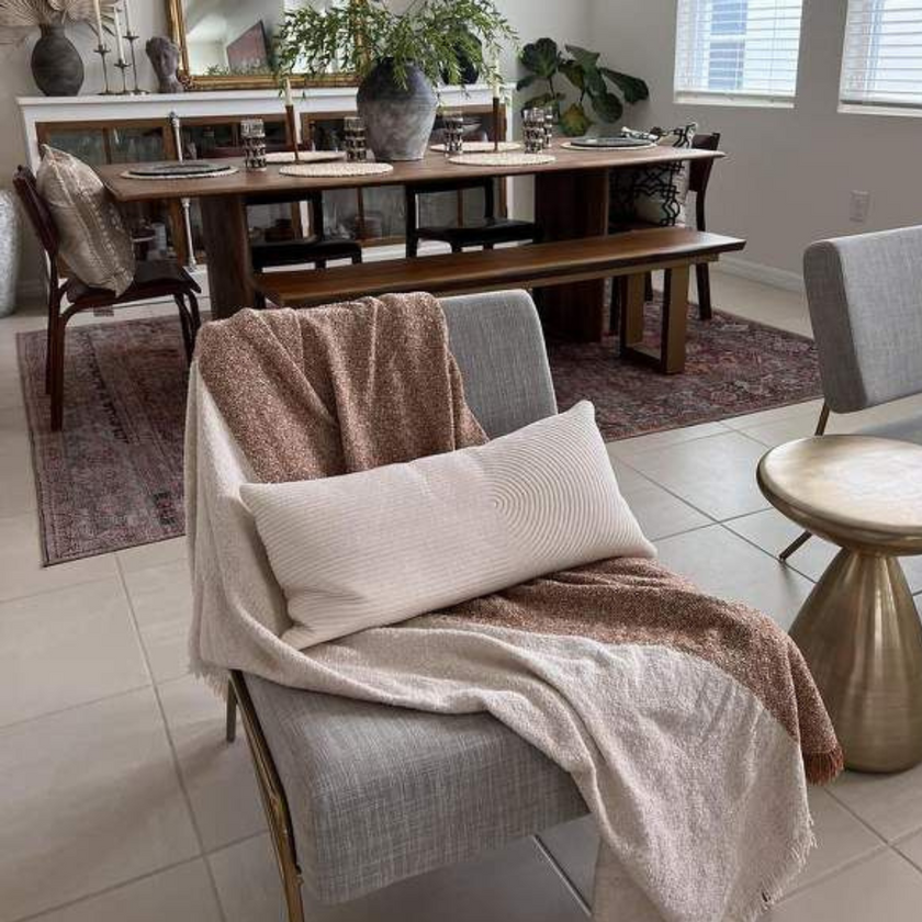 Color Block Boucle Throw Blanket