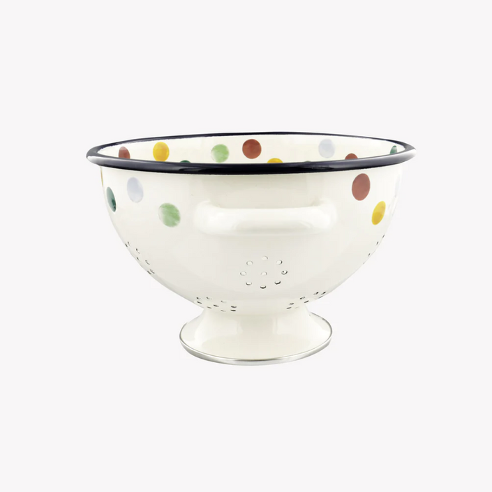 Polka Dot Enamel Colander