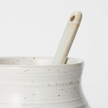 Stoneware Jar with Spoon