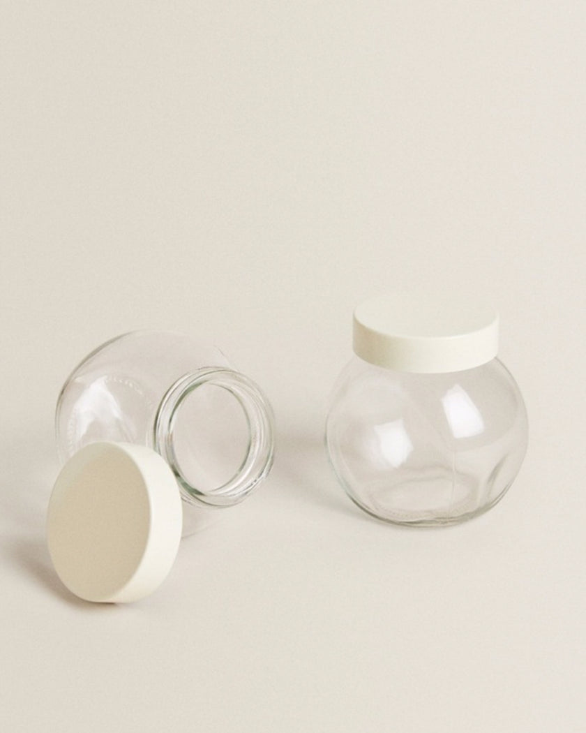 Set of 4 Spice Jars With Wooden Stand