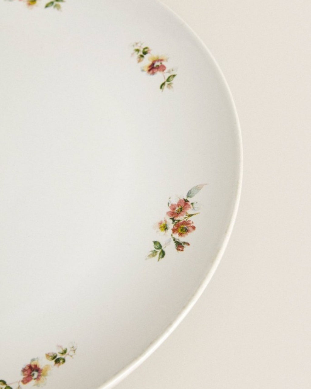 Floral Stoneware Round Large Serving Dish Platter