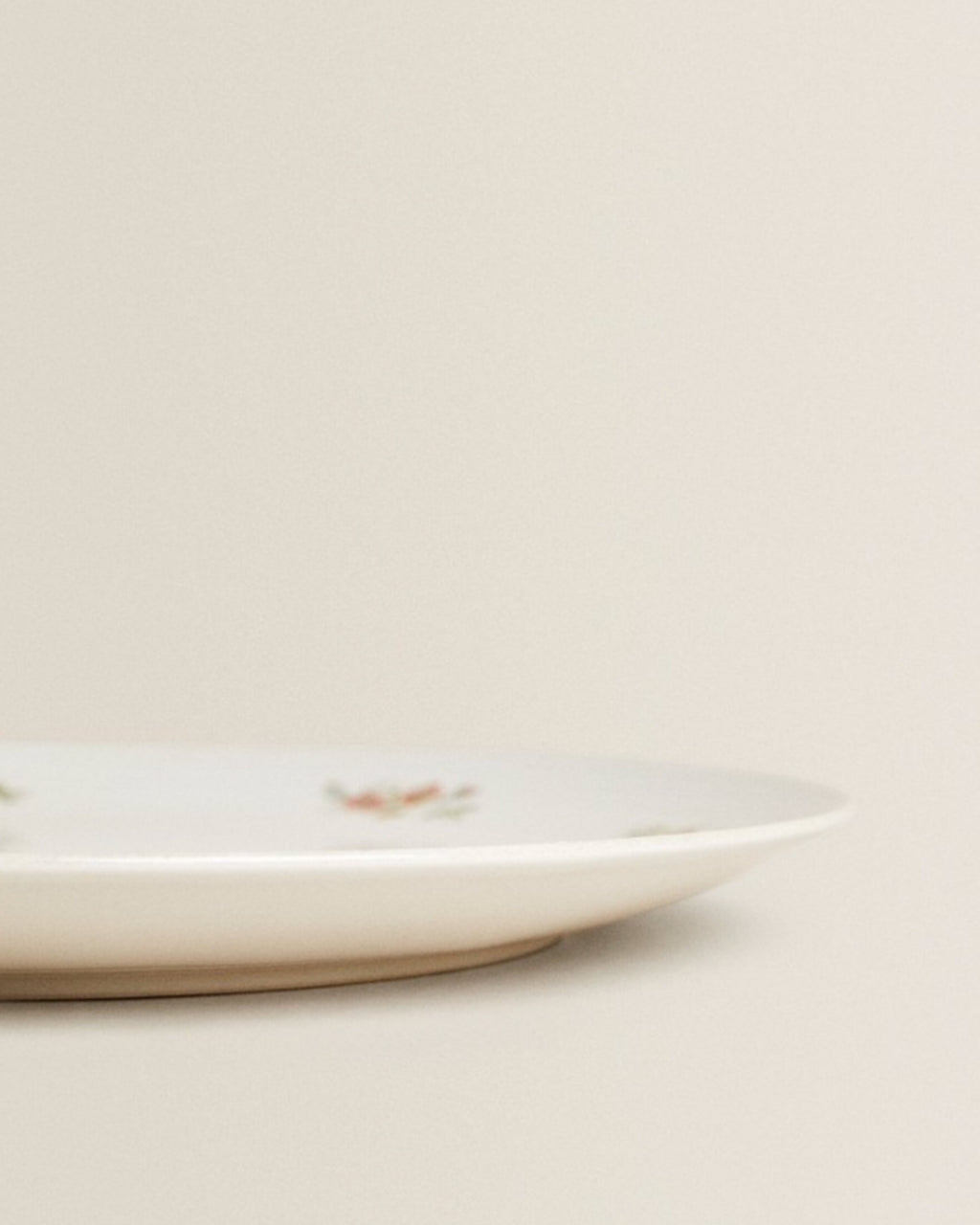 Floral Stoneware Round Large Serving Dish Platter