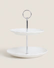 Two-Tier Stoneware Serving Dish