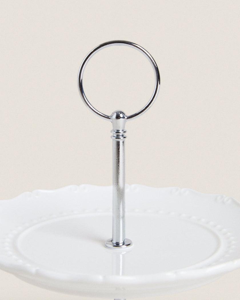Two-Tier Stoneware Serving Dish