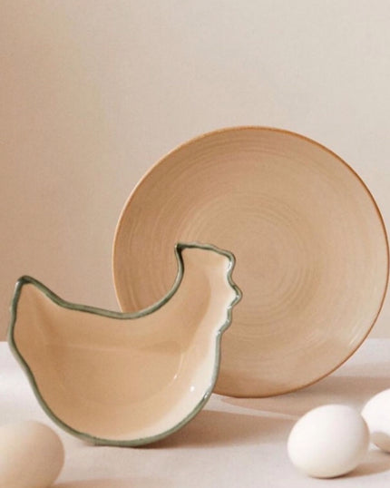 Hen-Shaped Earthenware Bowl