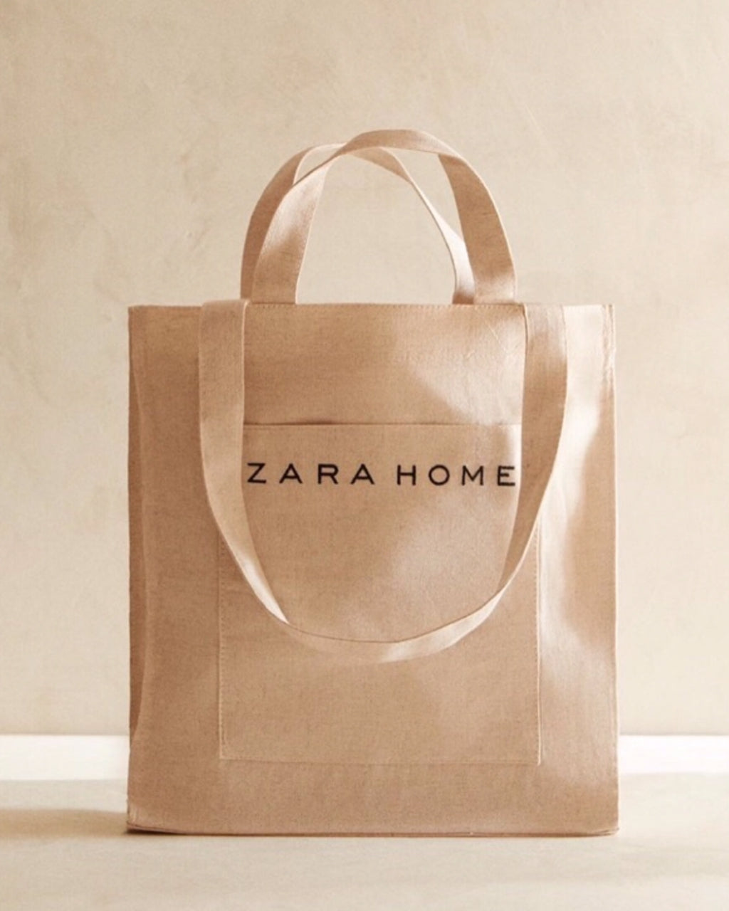 White Linen Tote in Cream