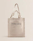 White Linen Tote in Cream