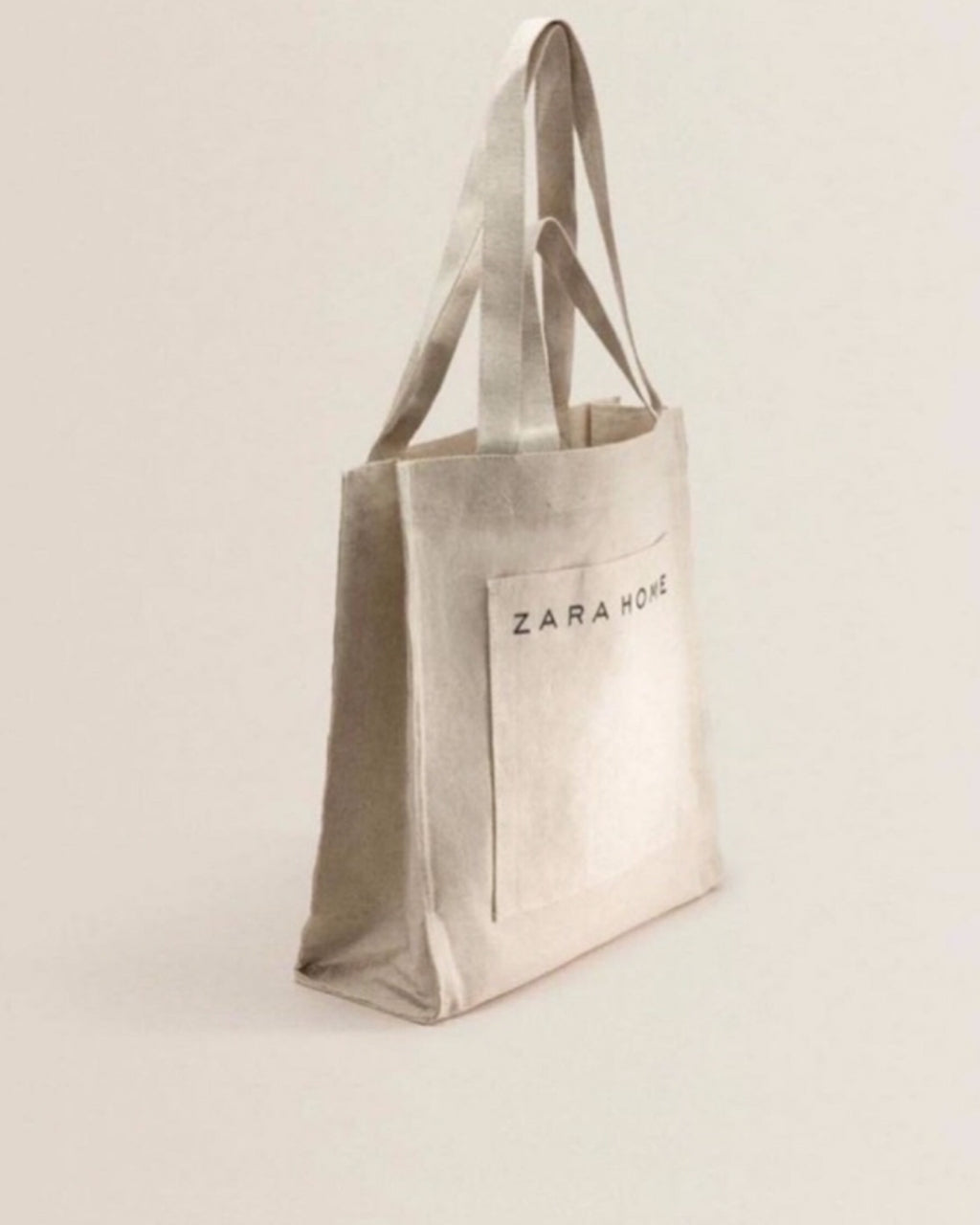 White Linen Tote in Cream