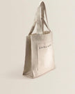 White Linen Tote in Cream