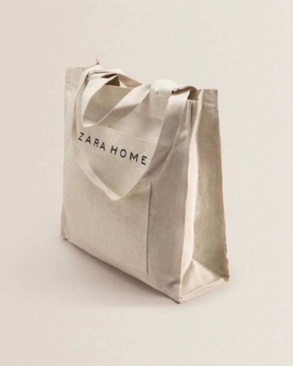 White Linen Tote in Cream