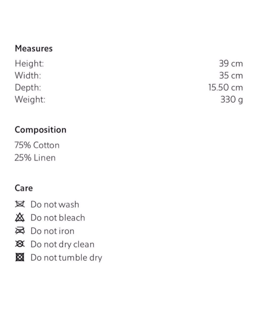 White Linen Tote in Cream