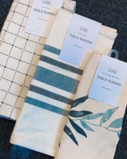Stitched Square Table Runner (33cm x 200cm)