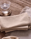 Waffle Knit Napkins Cream Set of 2