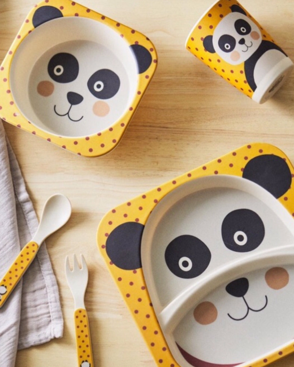 Children’s Melamine Panda Tableware 5 Items