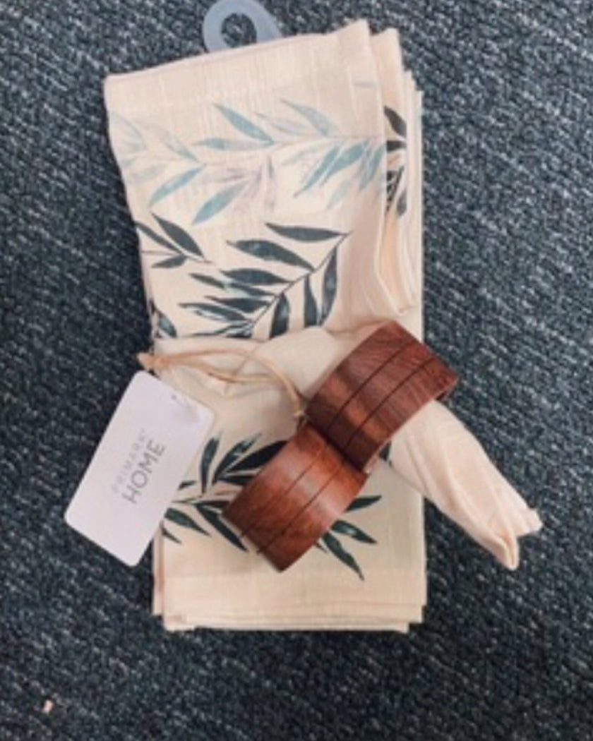 Wooden Napkin Rings Set of 8