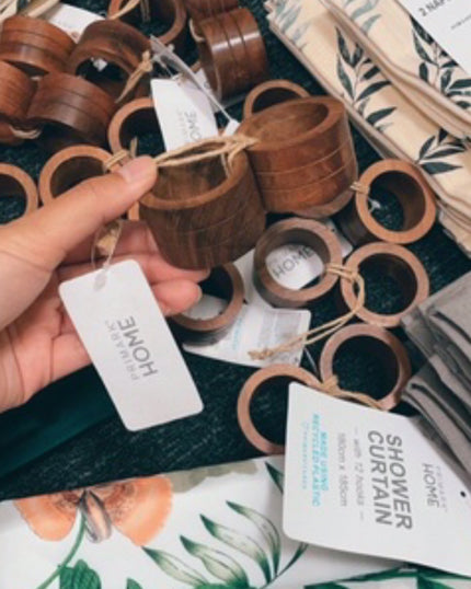 Wooden Napkin Rings Set of 8