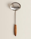 Stainless Steel Slotted Spoon With Wooden Handle Spatula
