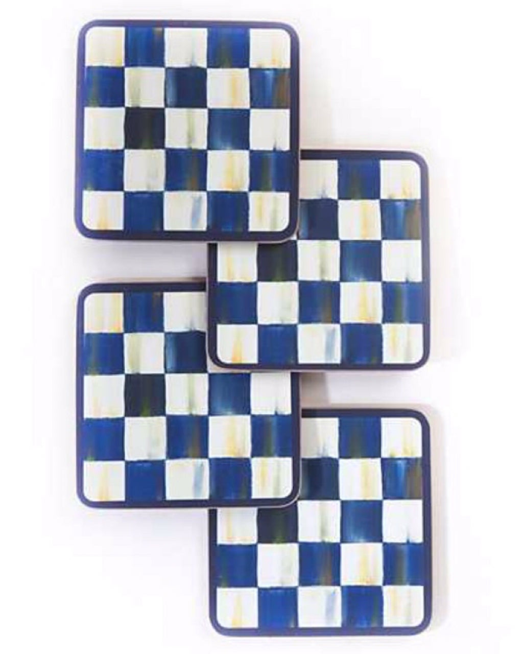 Royal Check Cork Back Coasters Set of 8