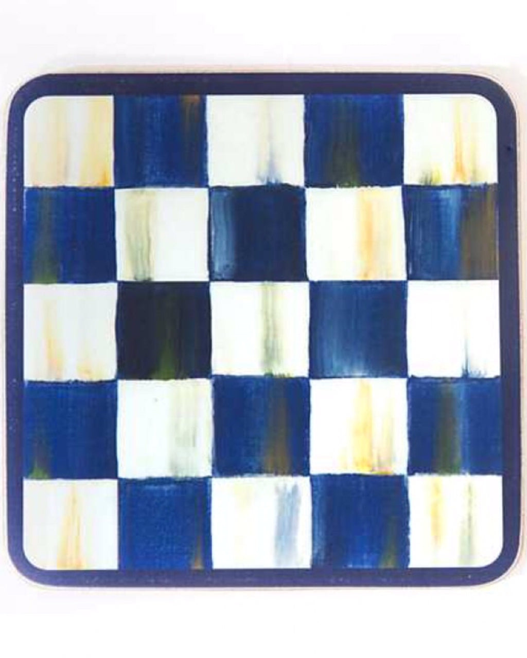 Royal Check Cork Back Coasters Set of 8