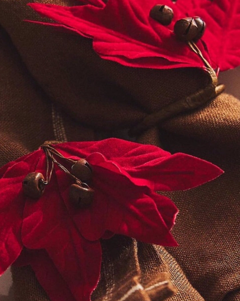 Floral Napkin Ring Holder Set Of 6