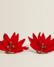 Floral Napkin Ring Holder Set Of 6