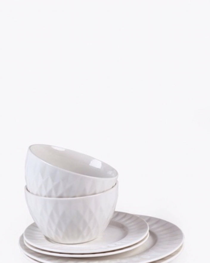 12 Piece Tira Dinnerware Set