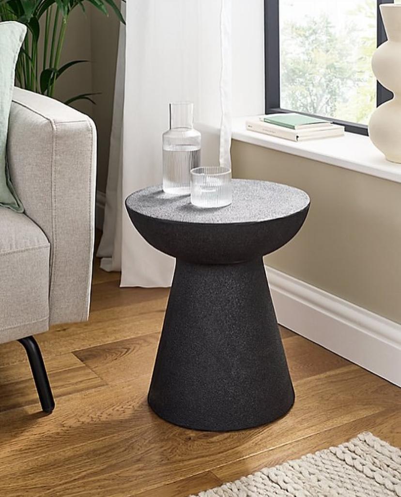 Stone Effect Shape Side Table