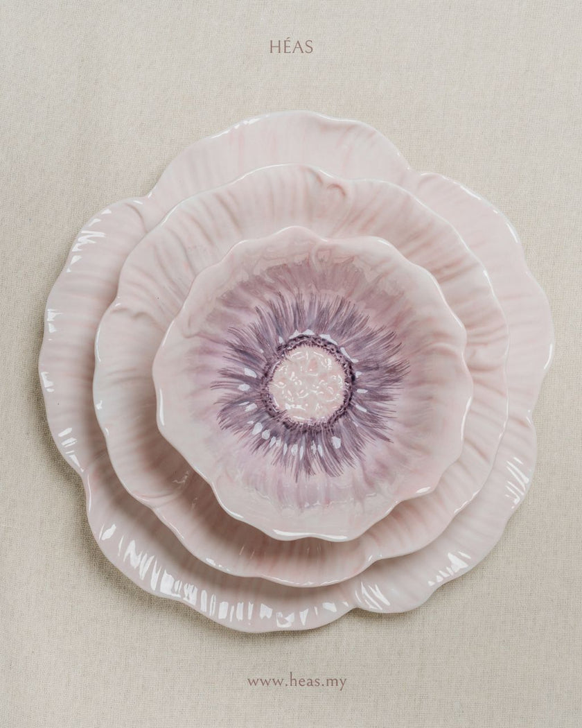 Pastel Floral Dinnerware Lilac Bloom (4 Pax Set – 14 pieces)