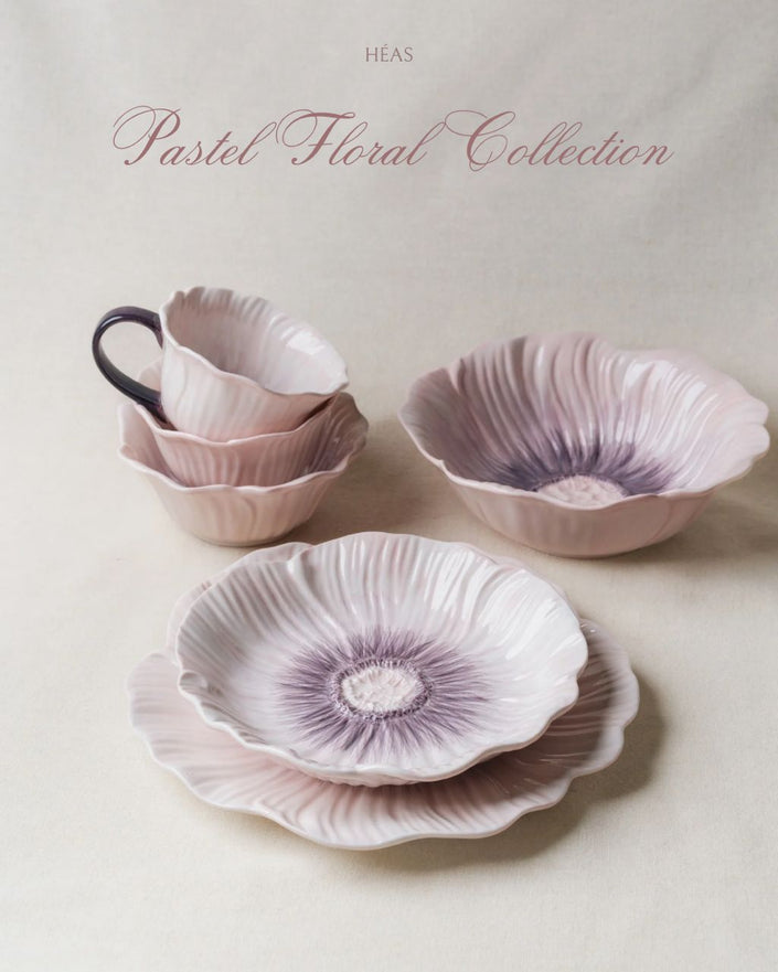Pastel Floral Dinnerware Lilac Bloom (8 Pax Set – 28 pieces)
