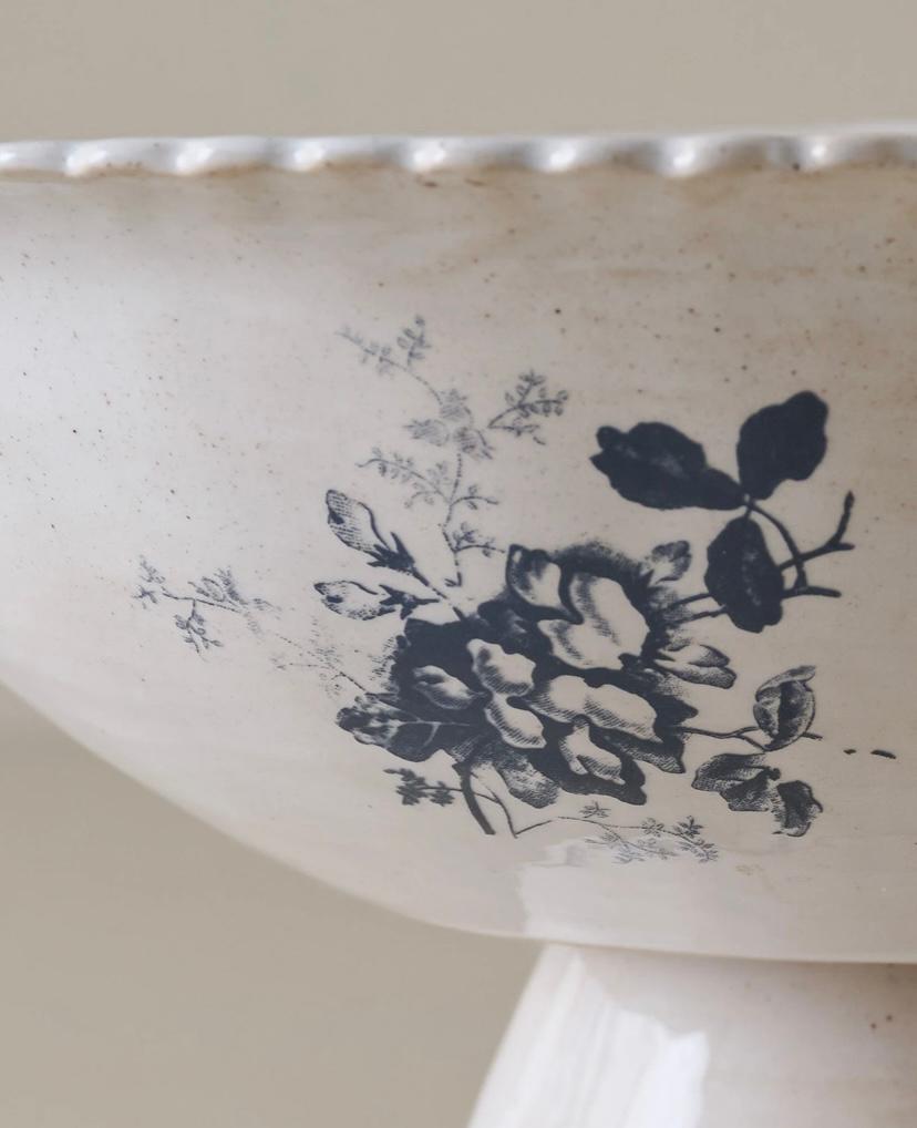 Heirloom Garden Floral Pedestal Serving Bowl