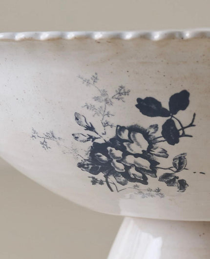 Heirloom Garden Floral Pedestal Serving Bowl