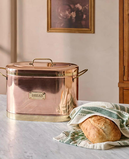Magnolia Copper Bread Box