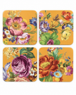 Flower Market Ochre Cork Back Coasters