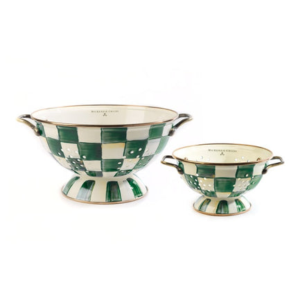 Emerald Check Colander