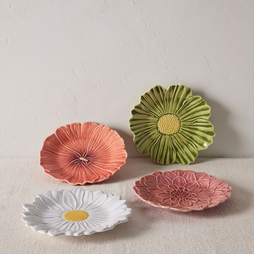 Maria Flor Hollyhock Dessert Plate